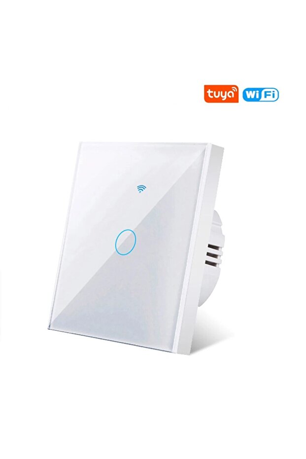 1 gang-White Smart Switches EU Neutral Wire/No Neutral Wire Require 1/2/3/4 Gang Light WiFi Touch Sw