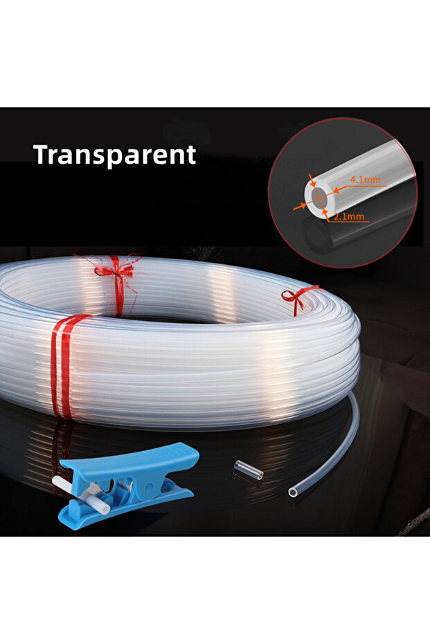 2M Transparent 2x4mm 1/2/4M Bowden Extruder PTFE Tube for J-head Hotend V5 V6 1.75mm Filament ID 2mm