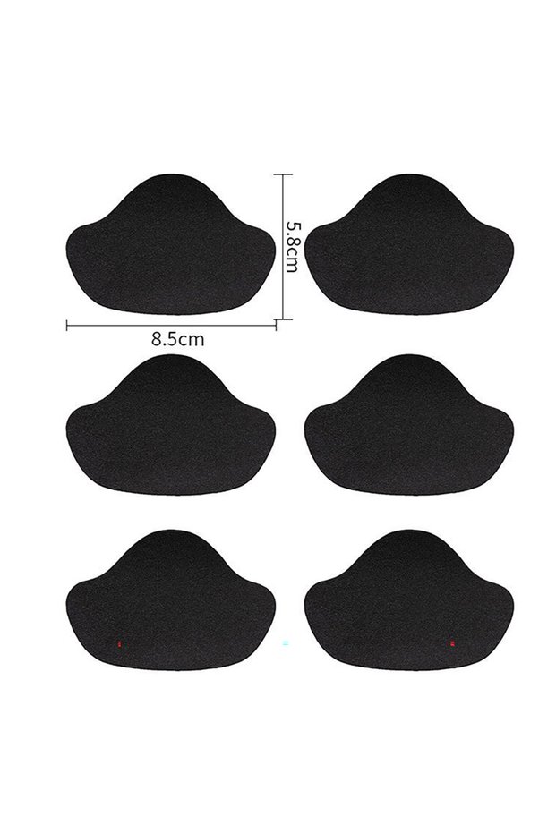 Black 6PCS Self Adhesive Repair Patch For Shoes Heel Wear Hole Wear Sports Shoes Patch Back Pad Anti