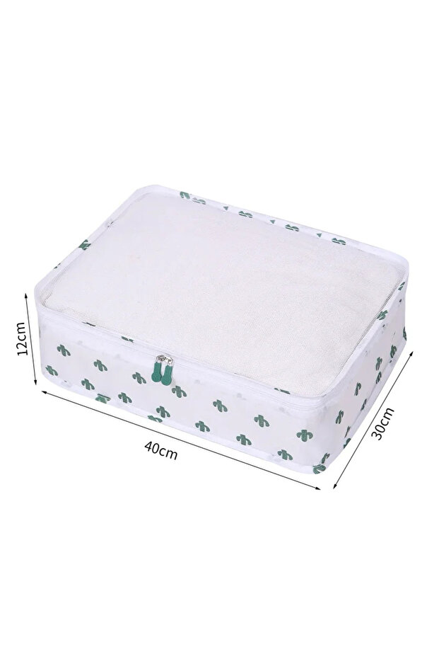 cactus Large Capacity Travel Bag Suitcase Clothes Storage Organizer Mesh Bag Portable Luggage Organi