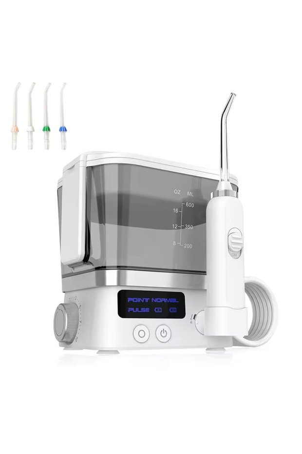 white Water Flosser Thread Dental Floss Oral Irrigator with Rechargeable Battery 4 Nozzles Dental Ir