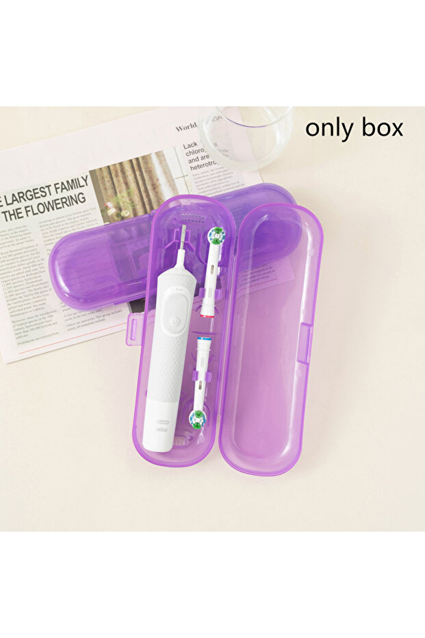Purple Universal Electric Toothbrush Case Toothbrush Storage Box Organizer Portable Travel Outdoor E