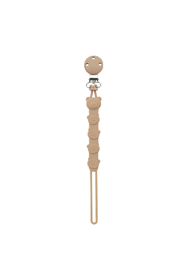 taupe bear silicone Silicone Cartoon Fox Bear Pacifier Chain Baby Dummy Holder Bunny Dummy Chain Ant