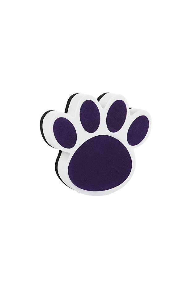 Purple Magnetic Whiteboard Eraser Cartoon Bear Footprints Large Size Blackboard Eraser