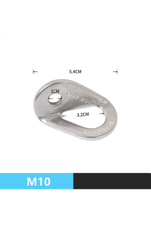 M10-Plate Rock Climb Anchor Point Piton Nut 304 Stainless Steel Anchor Bolt Hanger Plate Expansion N