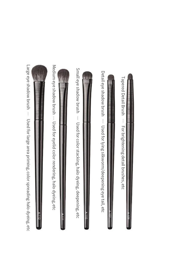 5PCS Natural Eye Makeup Brushes Set Eyeshadow Brush Eyebrow Contour Eyeliner Brush Women Eyes Cosmet