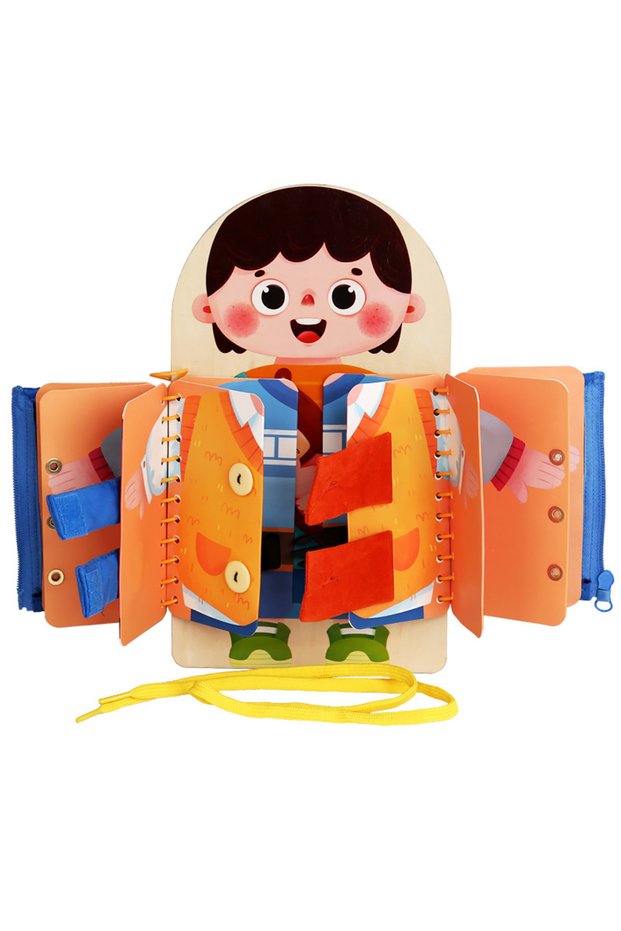 NB320C3 Multi-layer Wooden Busy Board For Children Montessori Early Education Games Toddlers Quiet B