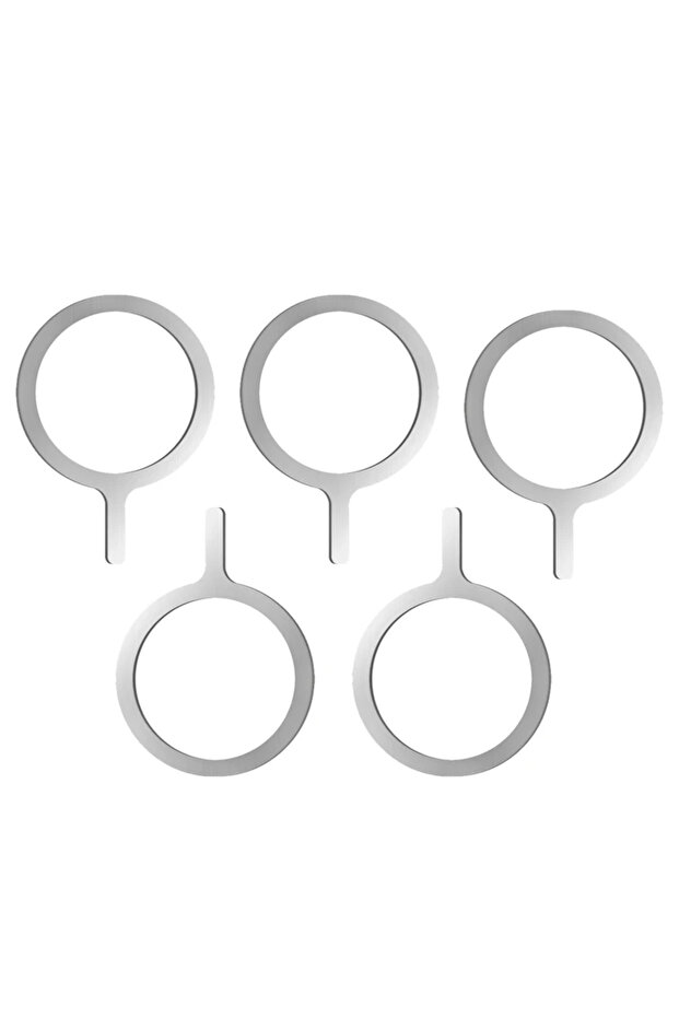 5PC Silvery Self Adhesive Metal Ring Iron Sheet Sticker for Phone Case Magsafe Magnetic Wireless Cha