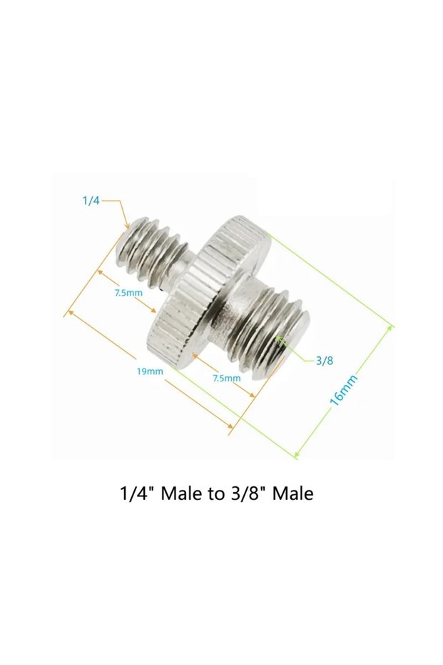 M 1/4" to 3/8" Screw Adapter Converter Threaded Spigot Mount for GoPro Action Camera Flash Tripod Mo