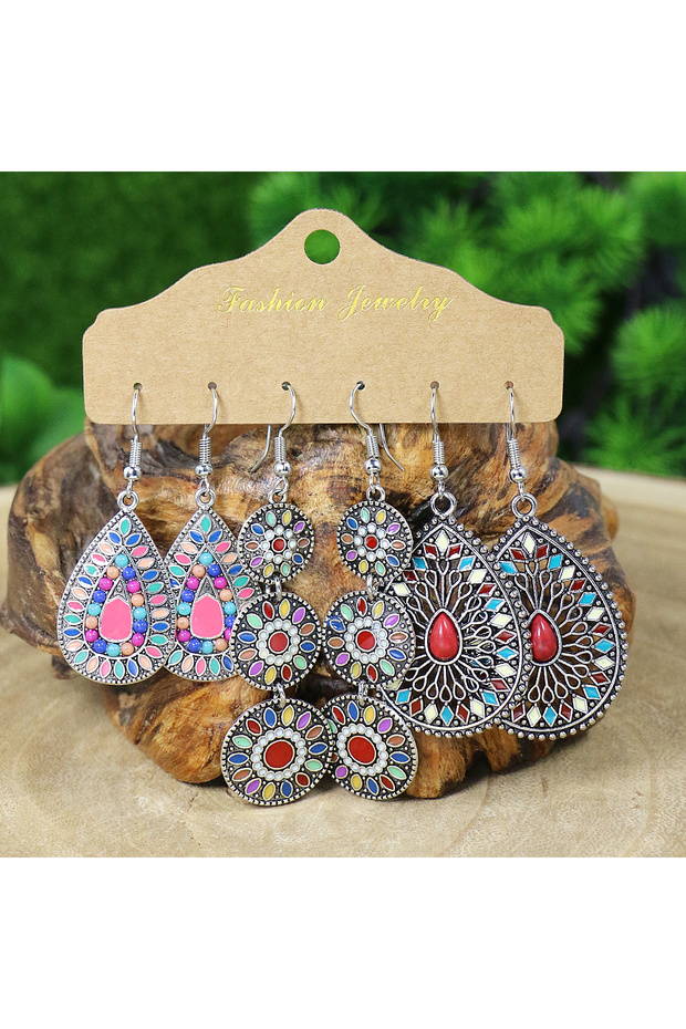X24022002-1 Boho Style Multi-Style Women's Earrings Geometric Shape Dangle Ear Jewelry Match Various