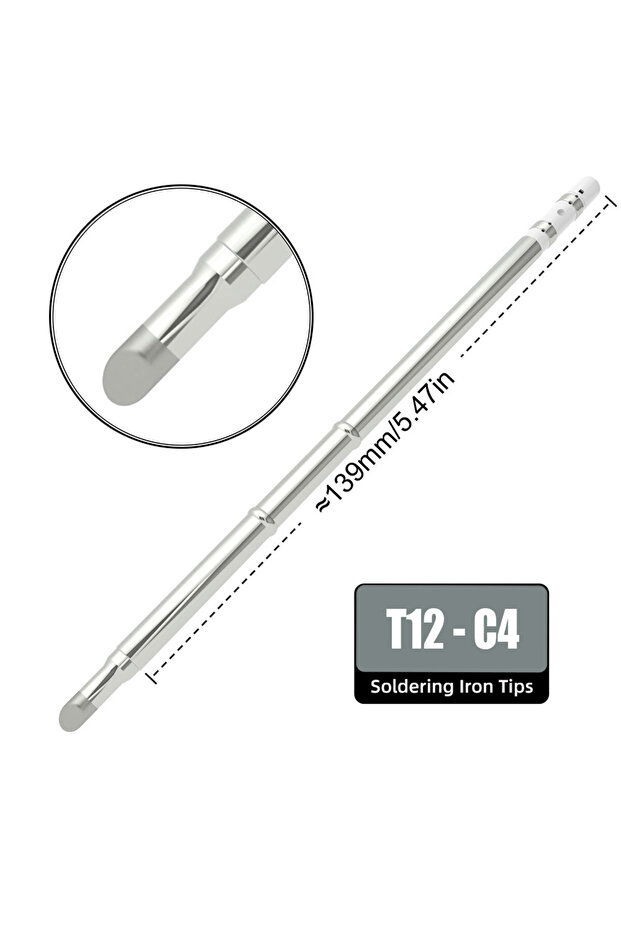 T12-C4 T12 Series Tip for Soldering Iron Replacement Tips Heater Solder Head Weller Electric Welding