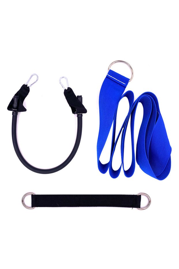 Blue Tennis Turn Around Training Belt Gof Swing Rope Baseball Table Tennis Swing Trainer Multi-funct