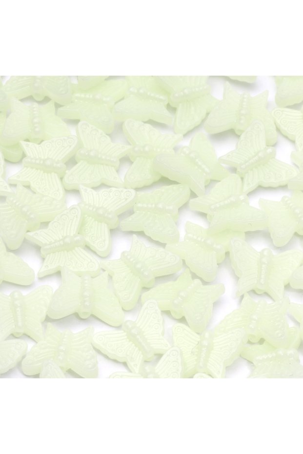 50pcs 1 50pcs Green Luminous Butterfly Beads Glow in the dark Acrylic Spacer Beads for Jewelry Makin