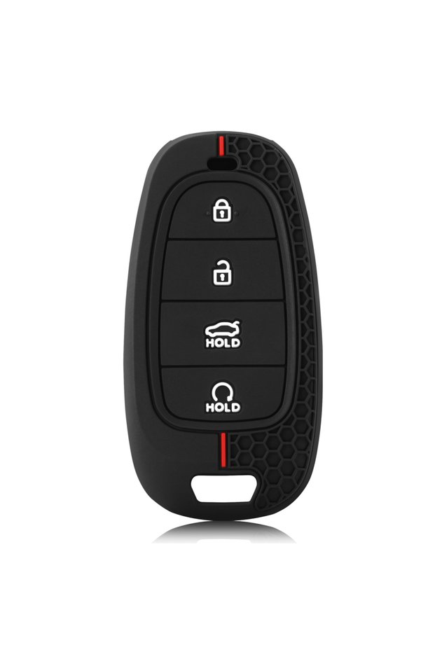 black Car Remote Key Holder Case Cover for Hyundai Tucson Solaris Sonata Hybrid NEXO NX4 Santafe Dn8