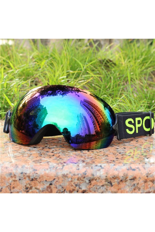 green LIGHTWEIGHT Professional Ski Goggles Men UV400 Adult Anti-fog Snowboard Skiing Glasses Women U