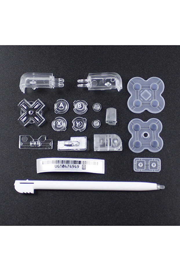 Transparent JCD For DS Lite Game Console A B X Y L R D-Pad Cross Key Conductive Pad Stylus Pen For