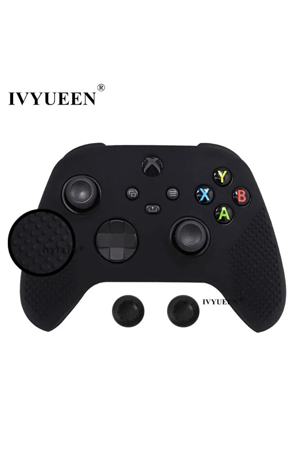 Black IVYUEEN MixColor Protective Silicone Skin for XBox Series S X XSS XSX Controller ThumbStick Gr