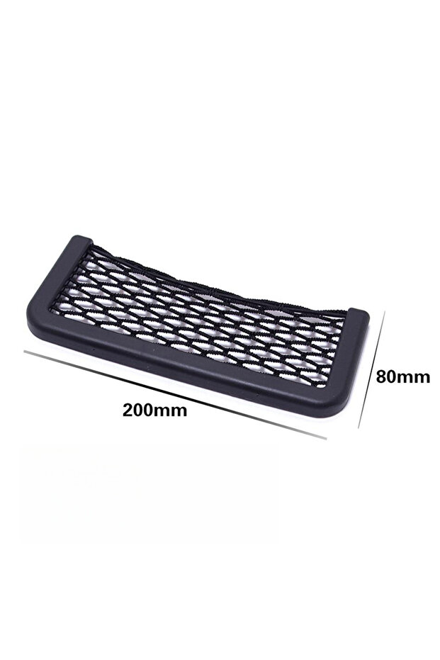20x8cm Adhesive Car Storage Bag Nets Auto Seat Organizer Door Side Net Pocket Phone Holder 15-20cm R