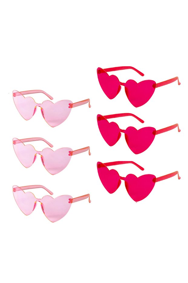 6pcs mix 6/8/10/12pcs Wedding Bridal Shower Sunglasses Pink Red Heart Glasses Bride To Be Bridesmaid