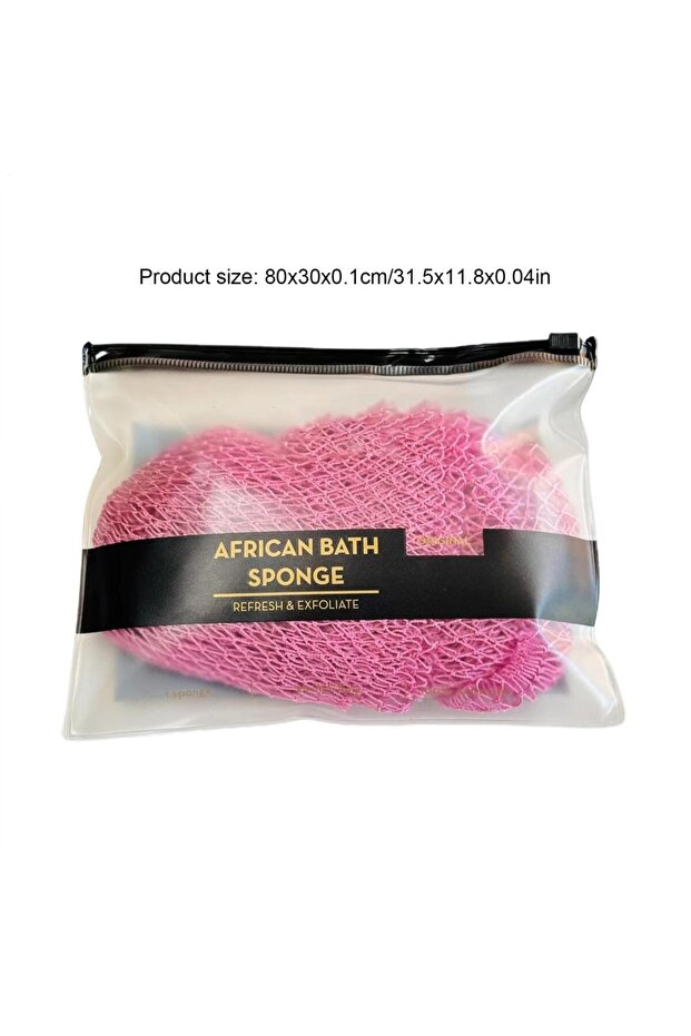 Pink African Sponge African Bath Net Reusable Body Scrubber For Skin Smoother Daily Cleansing Back S