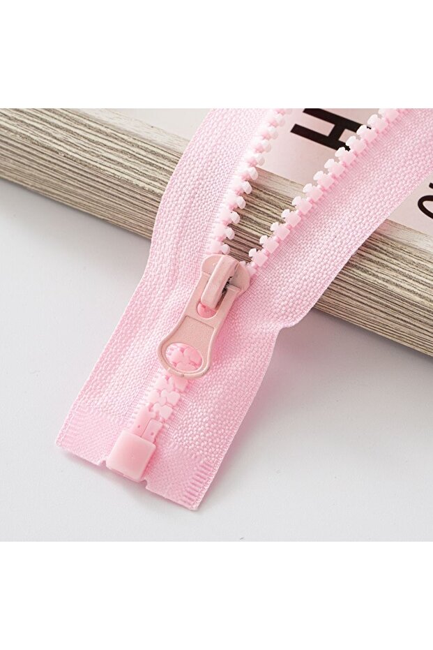 50cm x 1pc Pink Resin Zipper Open-End Zip 40/50/60/70/80/90/100/120cm Applied for Garment Jacket Coa