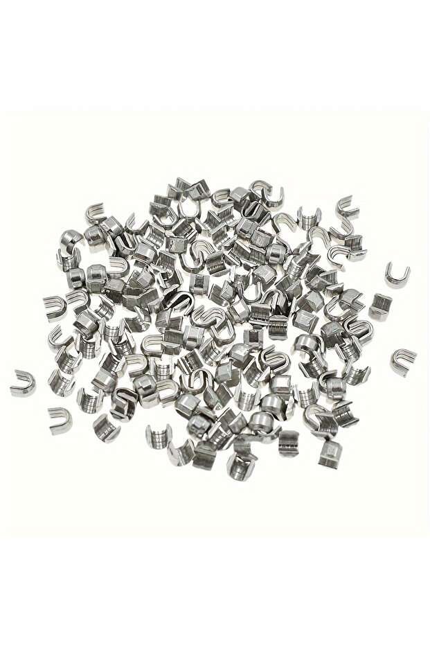 silver(200pcs) 3# 200pc Metal Zipper Stopper Set - Premium Aluminum Alloy, Easy Install, Ideal for J
