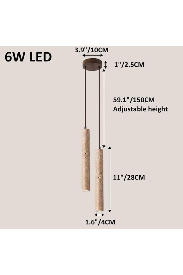Warm White 02 Led Pendant Lamp Long Tube Wood Ceiling Lamp Japan Style Quiet Wind Bedroom Bedside Ch