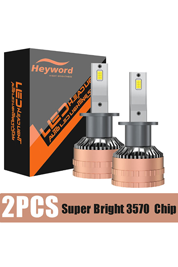 H3 Heyword 2pcs H1 H3 H4 H7 LED H8 H11 9005 HB3 9006 HB4 9012 Hir2 Led Headlight Bulb Light Automob