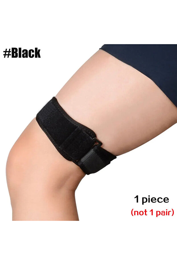 1 PCS Black 1 PC IT Band Strap, Iliotibial Band Compression Wrap, Outside of Knee Pain,Hip, Thigh &