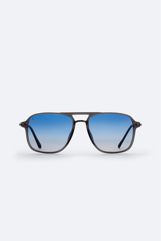 Silver Square Frame Polarized Sunglasses B008804