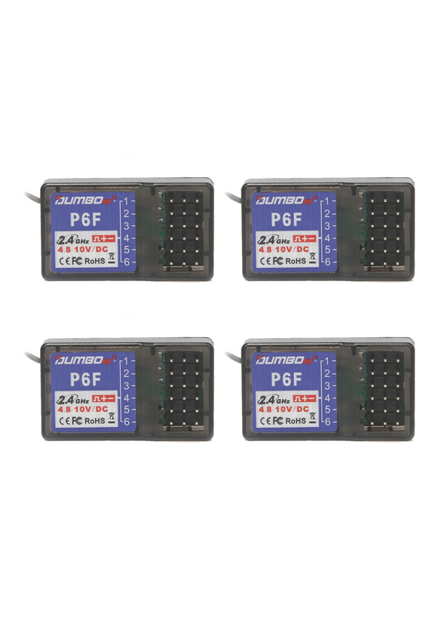 4 قطع 1/2/4 قطع DUMBORC P6F 2.4G 6CH نظام التحكم عن بعد جهاز استقبال لجهاز الإرسال X4 X5 X6 التحكم عن بعد