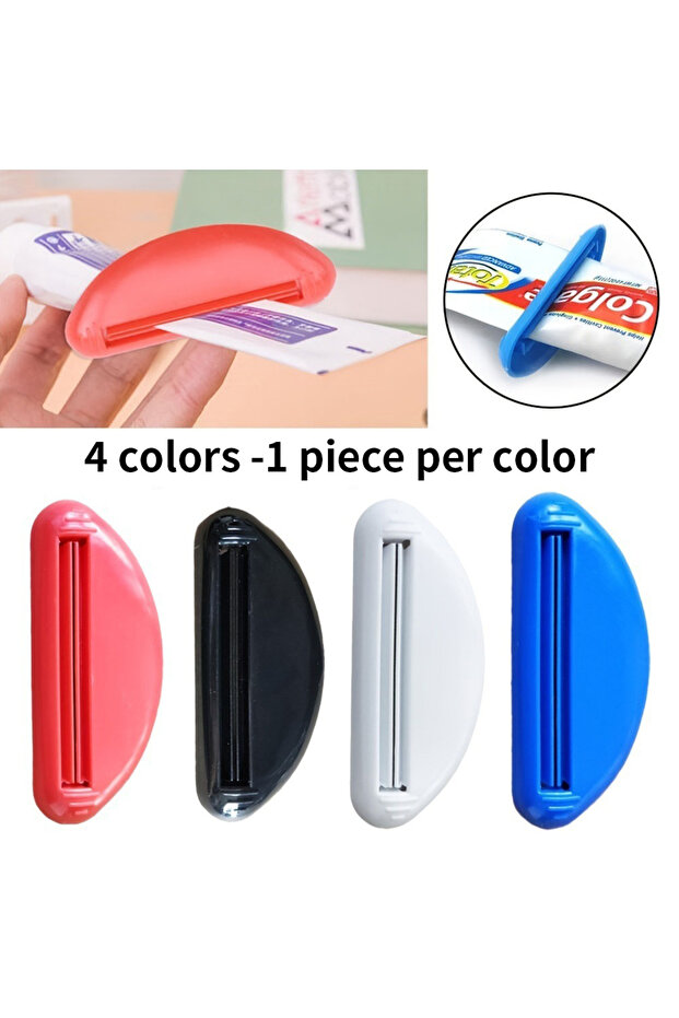 4 colors 4PCS/2PCS/1PC - Manual Toothpaste Squeezer, Facial Cleanser Squeezer, Large Toothpaste Clam