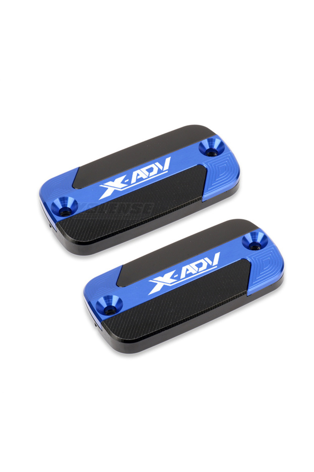 Blue-1 Pair Motorcycle Front Brake Fluid Reservoir Oil Cup Cap Master Cylinder Cover For X-ADV 750 X