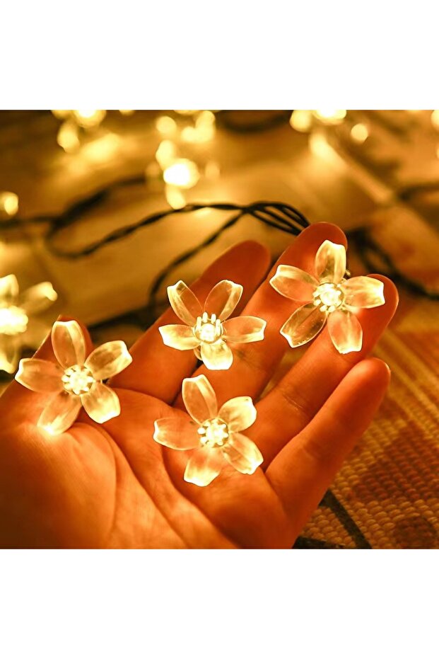 30LED Sakura-Warm Solar Solar String Lights LED Outdoor Waterproof Festival Garden Decorative Lights
