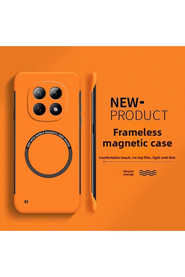 جراب هاتف Orange Note 15 Pro Plus 5G فائق النحافة من البولي كربونات بدون إطار مع شحن مغناطيسي لهاتف Redmi Note 15 Pro