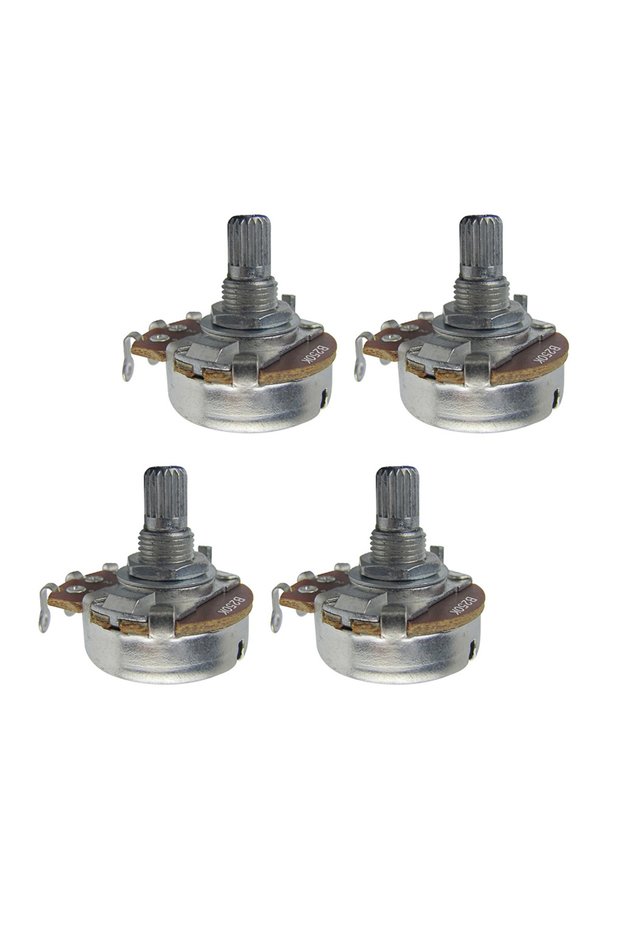 Short Shaft B250K FLEOR 4PCS Guitar Potentiometers Volume Tone 18-spline Pots A250K/ B250K/ A500K/ B