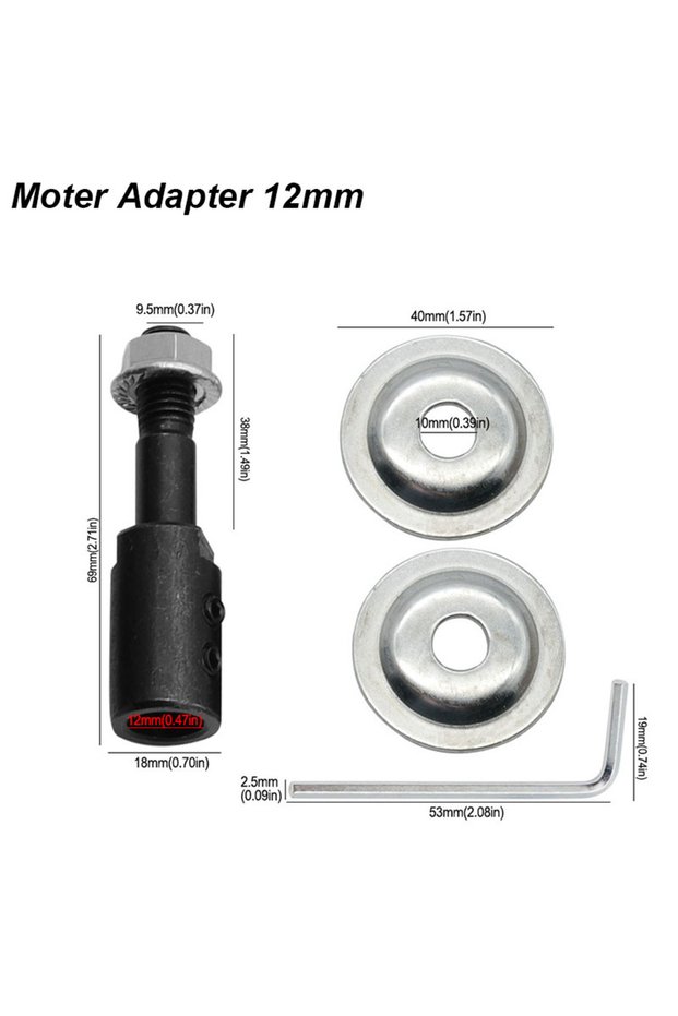 Motor Adapter 12mm Motor Shaft Arbor Coupler Extender Sleeve Spindle Couple Chuck Adapter Convert Be