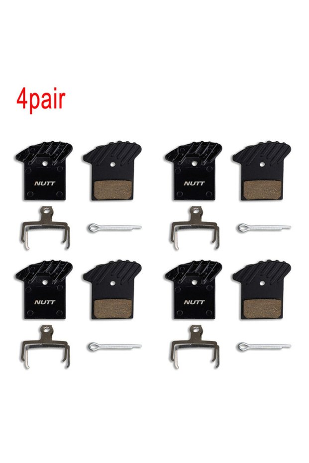 4 pairs NUTT Heat Dissipation Bicycle Hydraulic Disc Brake Pads Semi-Metallic Resin Disc Brake Pads