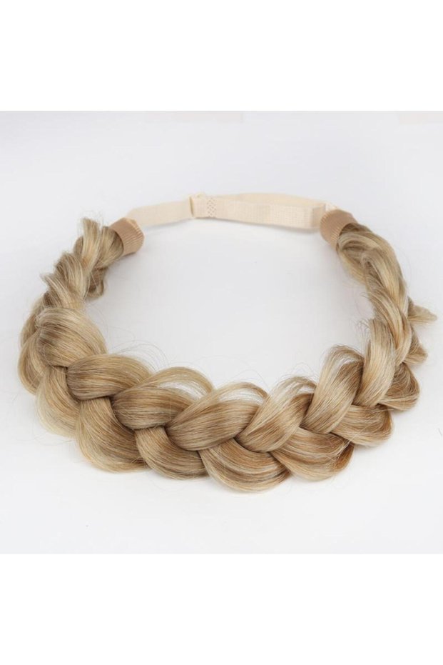 N 1Pc Synthetic Premium Adjustable Handmade Wig Braided Elastic Band Hair Fashion Braiding Hair Head