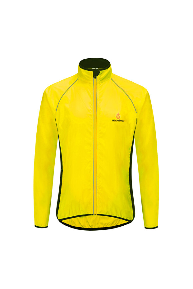 EU XL (ASIA 2XL) BC220-Y WOSAWE Men Windproof Waterproof Reflective Cycling Jacket MTB Bicycle Long