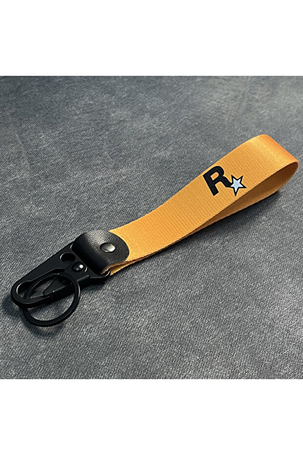 design YELLOW A Auto Motorcycle Nylon Key Strap Embroidery Lanyard for Car Keys Keychains Women Acce