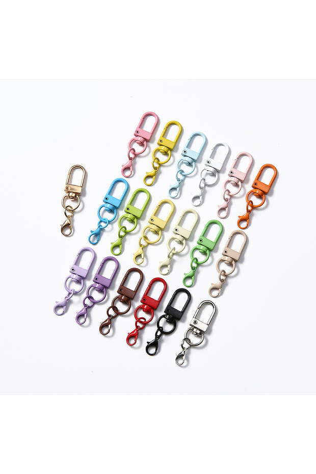 50 pcs Mixed color 10/50/100 pcs Metal Colorful Alloy Snap Lobster Clasp Hooks Buckle Connector for