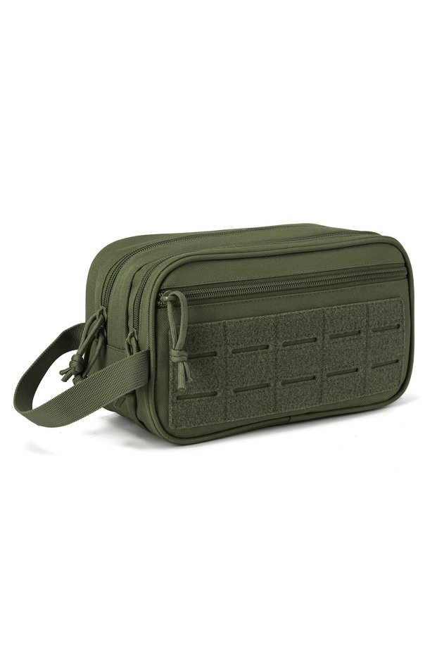 Green Tactical Toiletry Bag For Men/Women Hygiene Bag Tool Molle Pouches Small Hanging Dopp Kit Mens