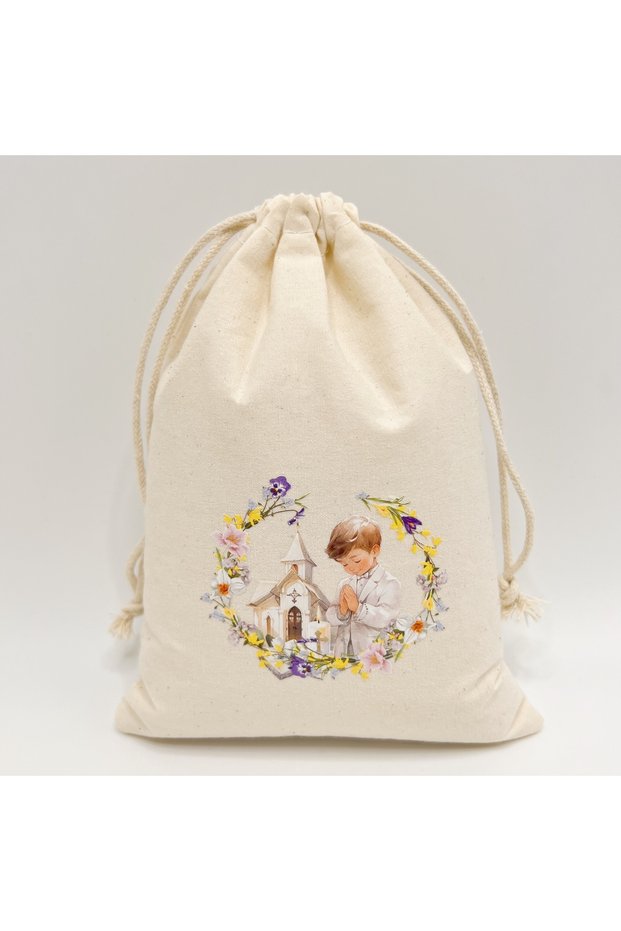 13x18cm 5 pieces boy 5PCS Bible Praying Gift Bags Boy Girl 1st First Holy Communion Decoration Thank