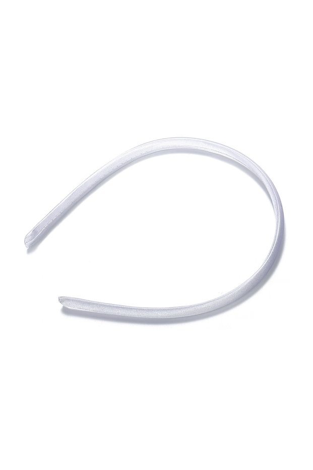 White 10pcs 10mm Colorful Satin Headband
