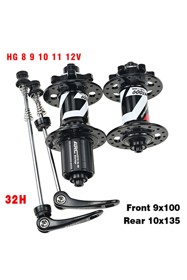 HG 32H QR ARC MTB Hub 28H / 32H / 36H Micro Spline 12 Speed Disc Brake Bearing Hub 6 Pawls 114 Click