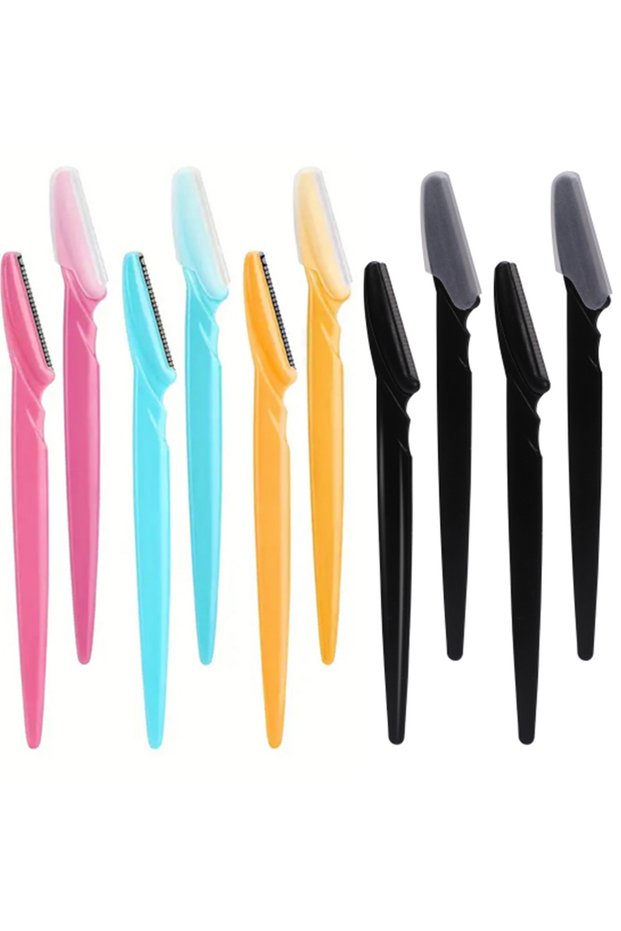 10pcs Multicolor 5/10/30/40pcsbrow Razor and Face Razor for Women and Men, Eyebrow Hair Trimmer and