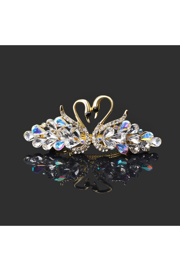 WHITE Sparkly Diamond Swan Barrettes Stylish Barrette Hair Clip Hair Clip Hair Clip Pony Tail Clip