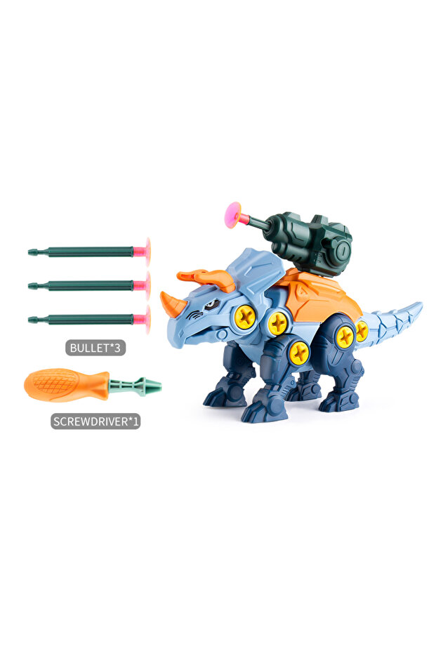 Blue Dinosaur Children Dinosaurs Mount Constructor Model Set Montessori Kids Puzzles Screwdriver Too