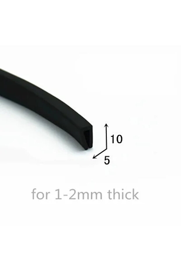 1meter U flat bottom 2mm U Strip Edge Shield Encloser Bound Glass Metal Wood Panel Board Sheet for